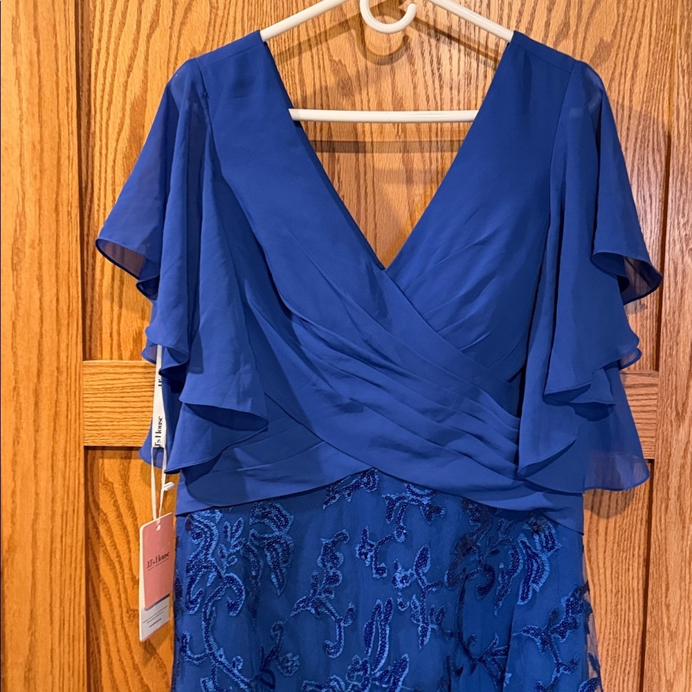 JJ’s House Elegant Royal Blue Evening Gown Size 14 NWT - Picture 3 of 6
